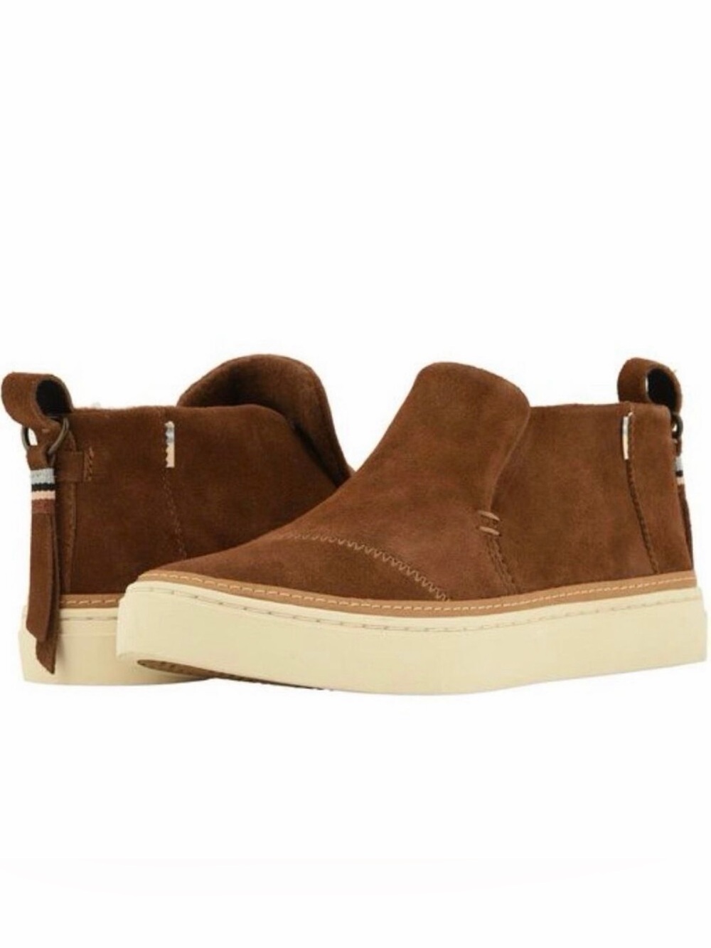 Tom’s Brown Suede Saxxon Chukka Slip-On Shoes NWOB NWOT